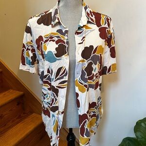 Guess Multicolor Floral Button-Down Shirt